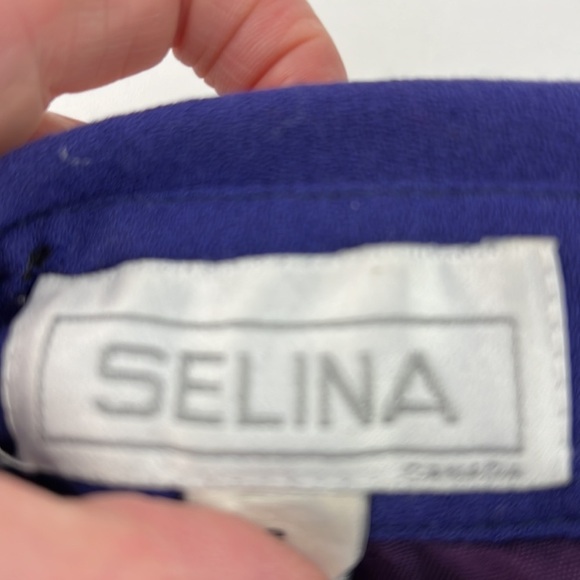 Selina blue woolen fitted collared dress size 6 - Picture 10 of 14